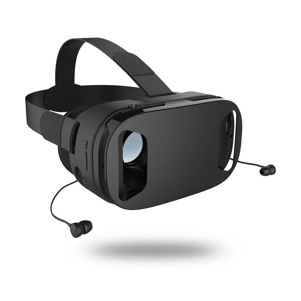 3D VR Box Glasses W earphones Games Movies 42mm Optical lens font b Virtual b font
