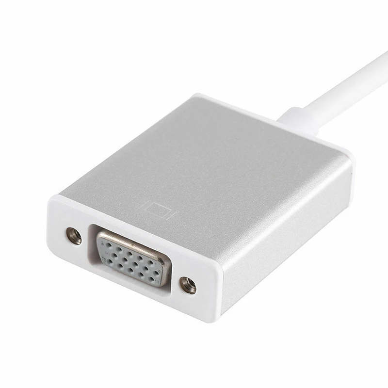1 шт. USB 3,1 type C к VGA Кабель-адаптер USB-C штекер к VGA 1080p Женский конвертер высокого качества