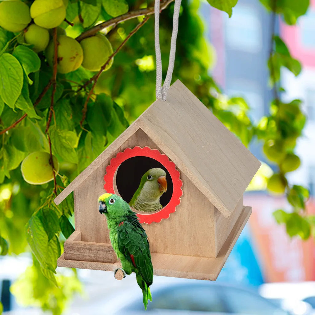 Клетки для птиц гнезда Dox деревянный дом птица подвесное Гнездо дом птица ящик, деревянная коробка скворечники товар для животных аксессуары