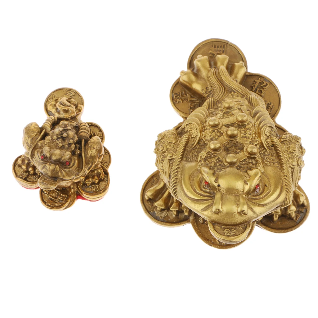 Fortune Three Legged Frog Coin Toad Chinese Traditional Lucky Figurine Ornament, to Bring Money Wealth Success to you!