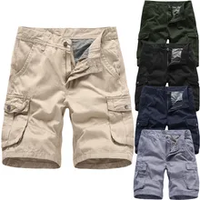 Короткие мужские летние свободные хлопковые комбинезоны с несколькими карманами пляжные шорты мужские шорты в повседневном стиле рабочие шорты