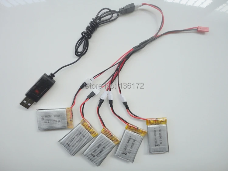Аккумулятор 3 7 в 650 мАч 20c + зарядное устройство с USB кабелем для дрона X5C X5 X5SC X5SW 1 2 4G