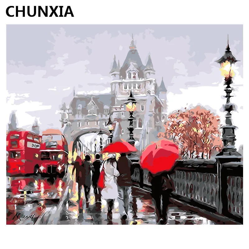 

CHUNXIA Painting By Numbers DIY Framed Oil Paint Pictures Wall Art Home Decor Unique Gift E587