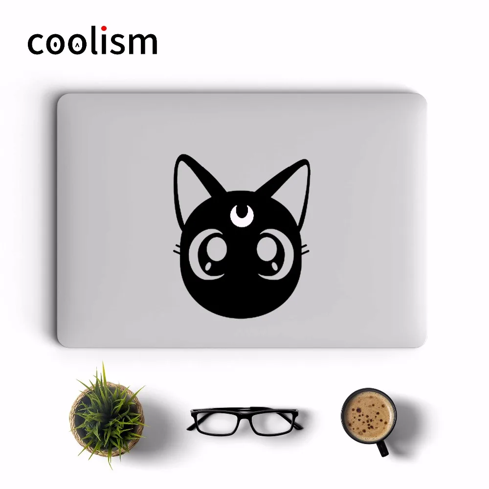 Sailor Moon Cat  Anime Vinyl Laptop Decal Sticker for Apple Macbook Pro Air Retina 11 12 13 15 inch Notebook Cover Art Stickers