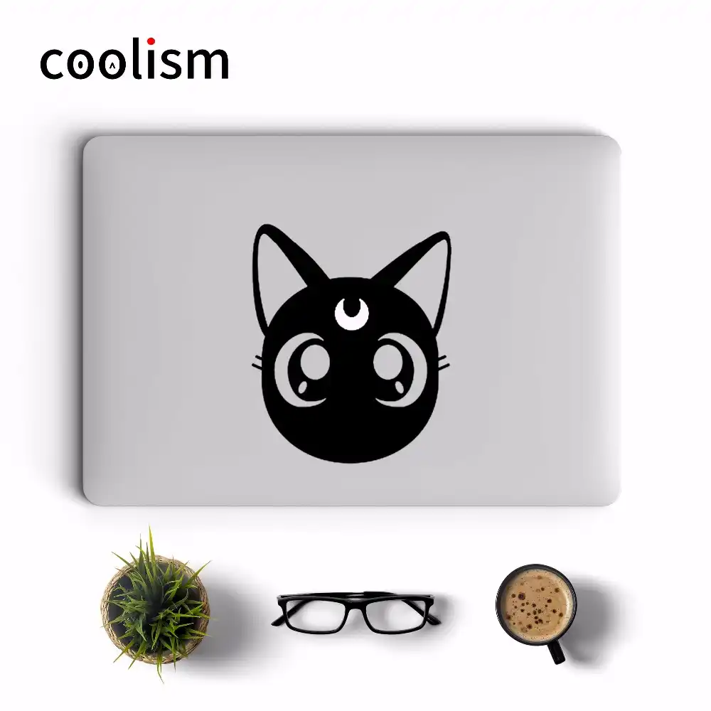 Сейлор Мун кошка Луна аниме наклейка для ноутбука Apple Macbook Наклейка Pro Air retina 11 12 13 15 дюймов Mi Mac ноутбук наклейка s - изображение