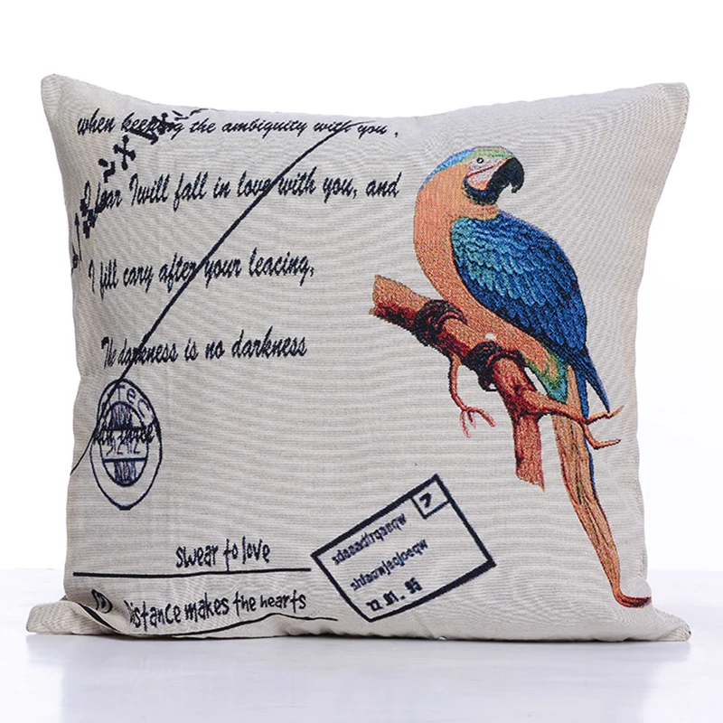 Cushion Cover Flower Bird Parrot Cushion Polyester Cotton Pillowcase New Types Of Decorative Pillows Cushion Cover Flower Bird Parrot Cushion Polyester Cotton Pillowcase New Types Of Decorative Pillows