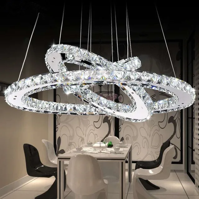 Crystal Chandeliers Lighting Home Fixtures Ring Led Crystal Chandeliers Lighting Home Fixtures Ring Led Chandelier Lamp Modern Lights Fixture Hanging Res