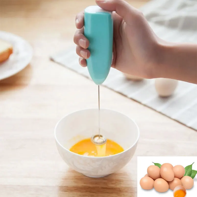 

Stainless Steel Electric Egg Beater Milk Frother Kitchen Mini Handheld Food Mixer