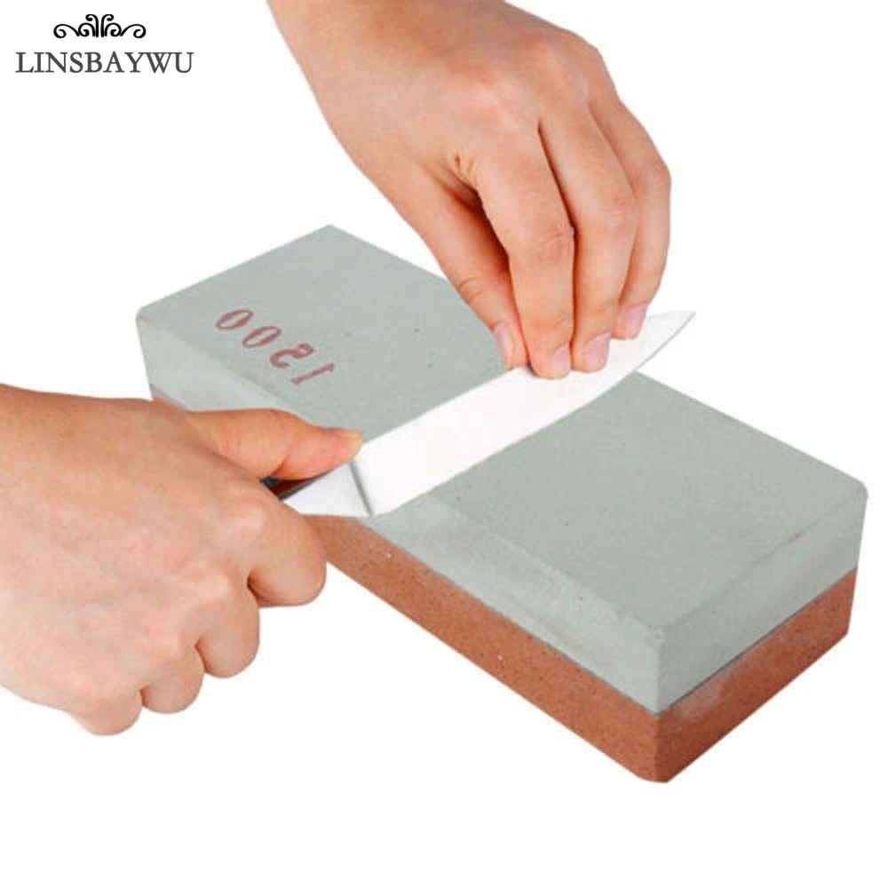 LINSBAYWU Double Sided Grit Knife Sharpener Stone Whetstone Sharpening