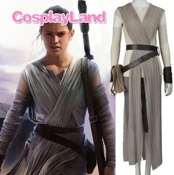 

2017 Star Wars Costume Adult the Force Awakens Rey Cosplay Carnival Party Costume Star Wars Rey Costume Custom Made Suit