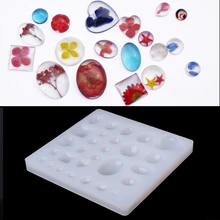JAVRICK Silicone Cabochon Mold Making Jewelry Pendant Resin Casting Mould Craft DIY Tool