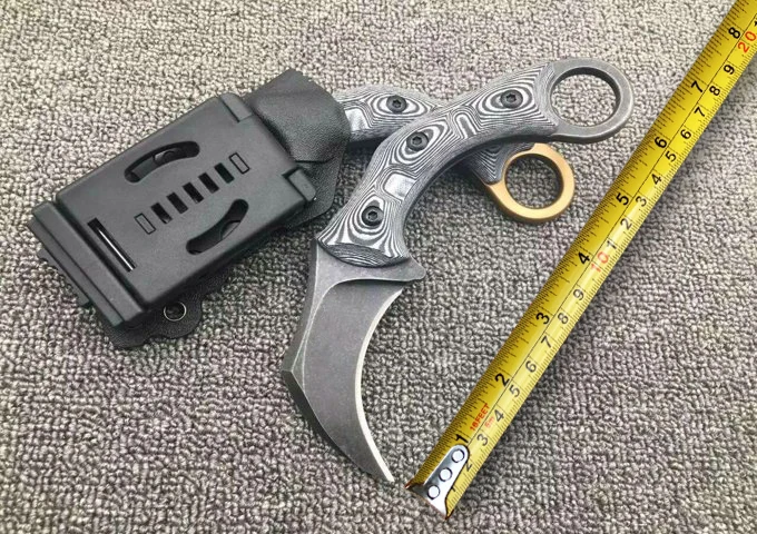 

D2 Tactical Fixed Blade Knife G10 Handle Karambit Hunting Knife Survival Straight Knives Outdoor Camping Tool EDC Knife K Sheath