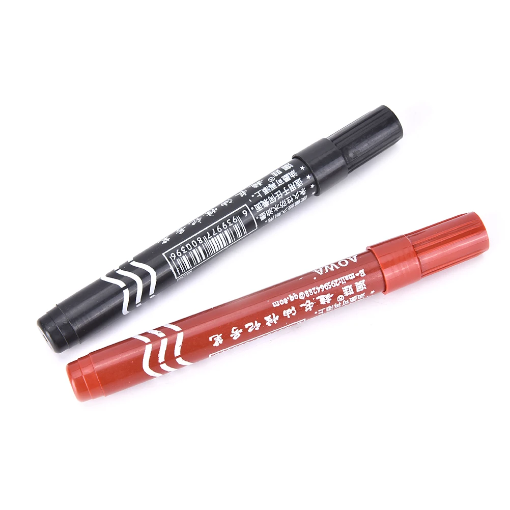 1 шт., маркерные ручки, хорошие водонепроницаемые чернила, тонкий наконечник, портативный тонкий цветной маркер, 2 цвета