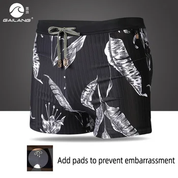 

New swimming trunks for men summer sexy wear pool shorts swimsuit low waist boxers swimwear briefs bikini printed