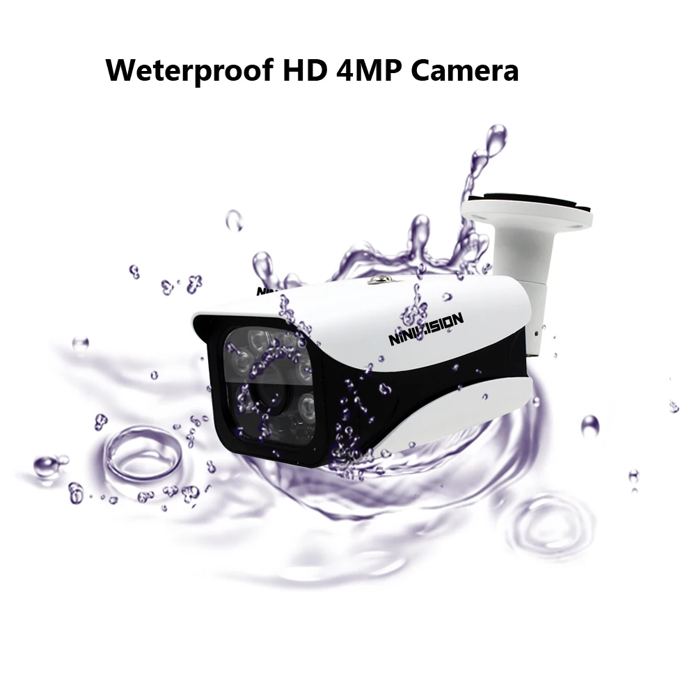 NINIVISION Super AHD Camera HD 4MP Surveillance Outdoor Indoor Waterproof 6* Array infrared Security Camera System With Bracket NINIVISION Super AHD Camera HD 4MP Surveillance Outdoor Indoor Waterproof 6* Array infrared Security Camera System With Bracket