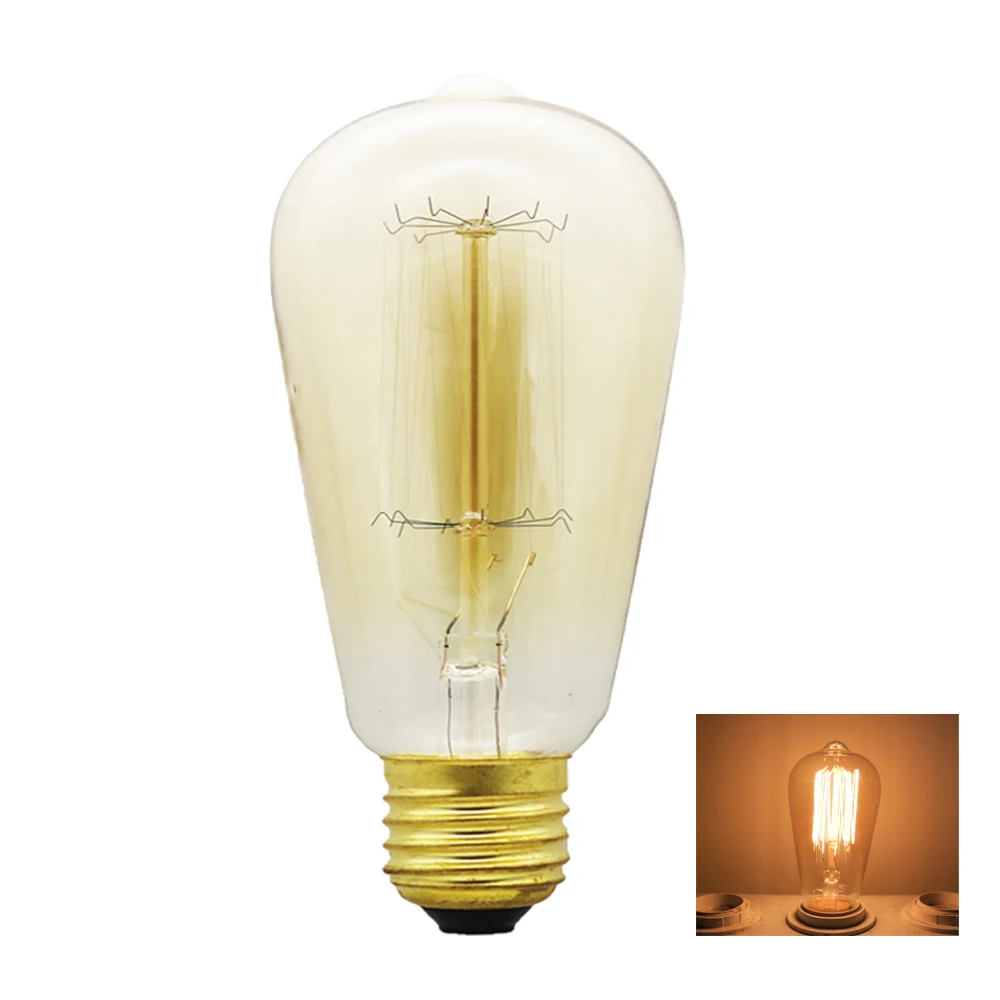 Лампа накаливания E27 40 Вт ST64 A19 T45 G80 G95 G125 220 В|retro edison|edison bulbedison light bulb |