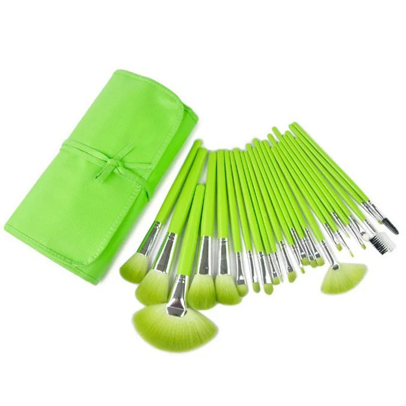 24PCS Makeup Brushes Set Green Powder Concealer eye shadow eyebrow cosmetics beauty tools (7)