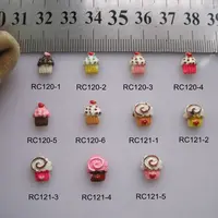 RC120/121 30pcs/bag Cartoon Cupcake Puff Deco Resin Cartoon Deco Nail Art Decoration Nail DIY Deco 1