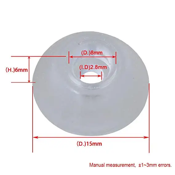

400PCS Silicone Round 15x6x8mm Door Stopper Bumpers Self-adhesive Wall Protectors Furniture Feet Pads