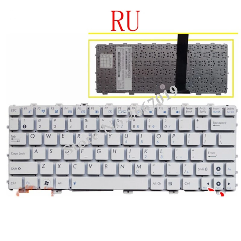 Новый русский клавиатура для ноутбука Asus для EeePC X101H X101CH X101 RU белый