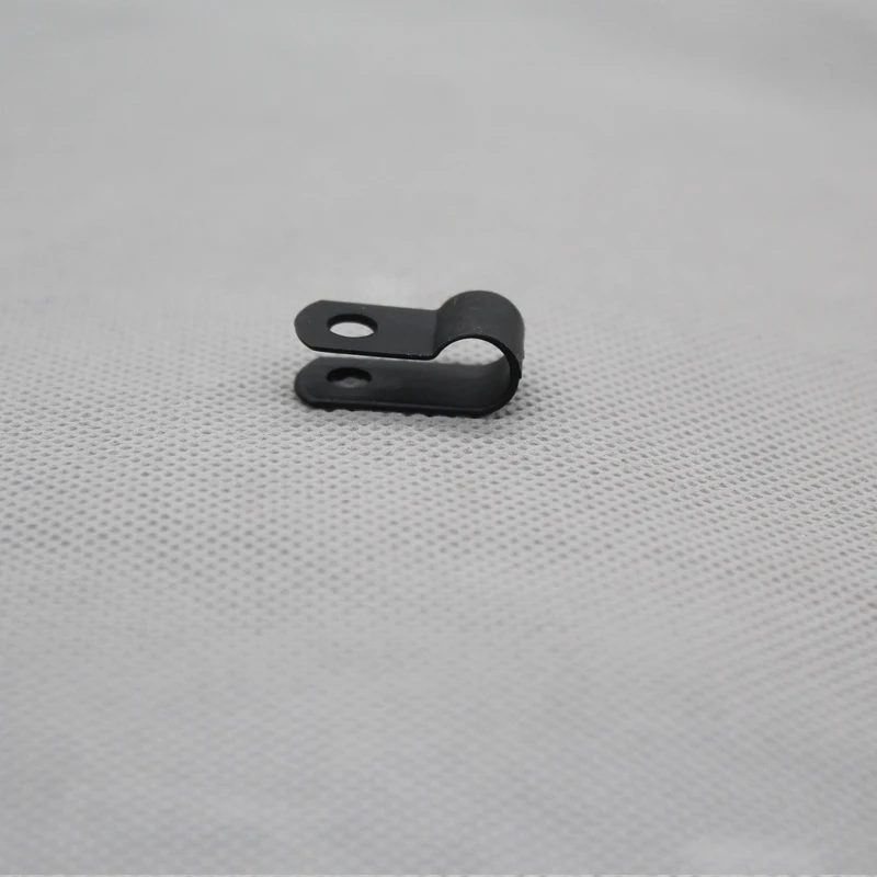 

1000pcs/lot Wide Use Black or White R- type Wire Holder 6.4mm 1/4" Cable Clamp For Electric Project arrangement of wire