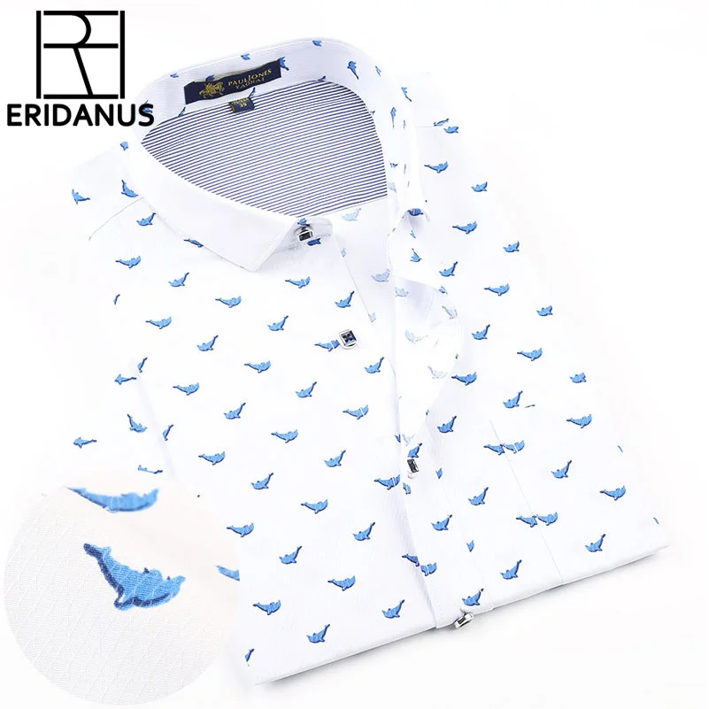 Мужская Повседневная рубашка в клетку с коротким рукавом и принтом|designer mens dress