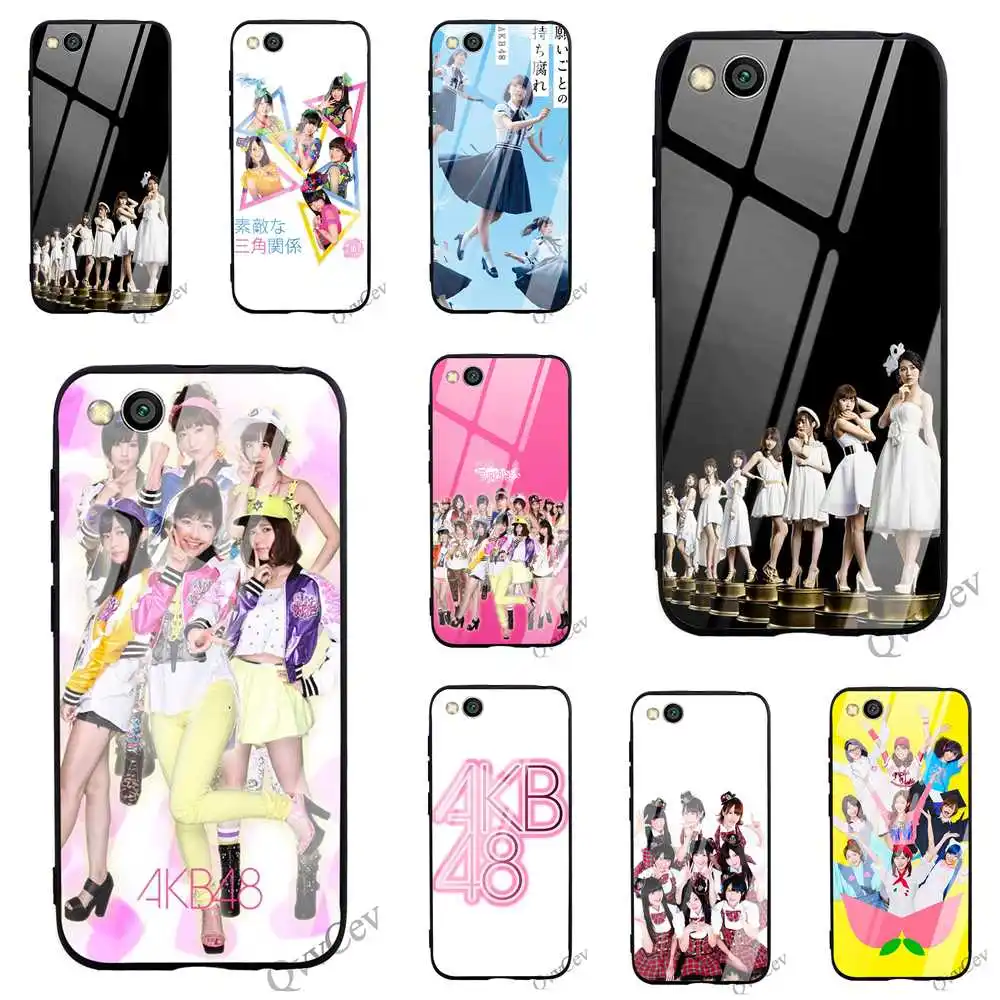 

Protective AKB48 Tempered Glass Phone Case for Redmi Note 7 Pro Cover Xiaomi A1 A2 Mi 8 9 F1 Lite 4X 6A 5 6 Soft