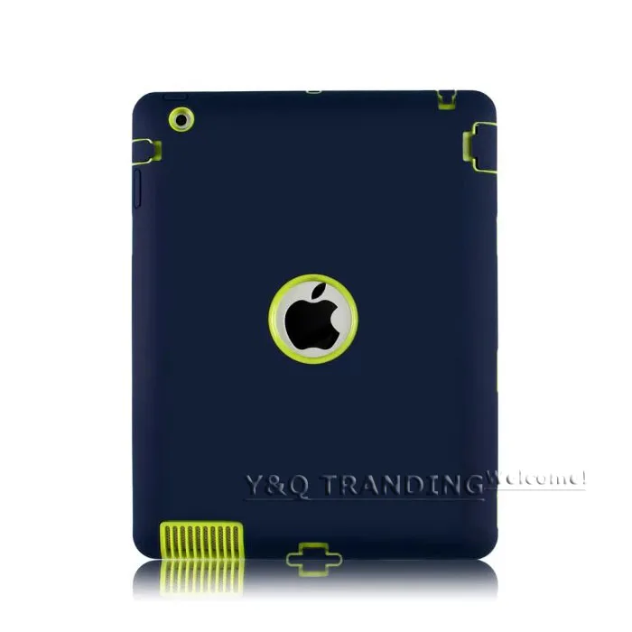 Newest Silicon PC TPU Robert Back Case for Apple iPad 4 3 2 9.7 inch High Quality Protective Smart Cover for iPad2 iPad3 iPad4