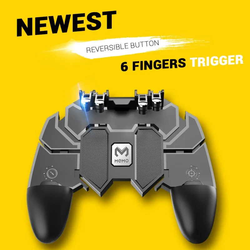  Hot AK66 Four/Six Finger Free Fire Key Button Joystick Gamepad L1 R1 Trigger for PUBG All-in-One Mo