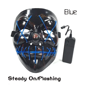 

New Style Cosplay Creative Led Strip Death Grimace Mask Fashion Show Props Neon Light Creepy Ghost Mask for Nighttime Party Show