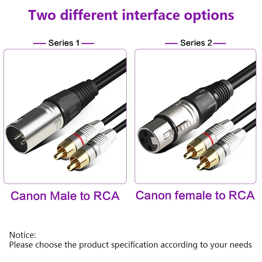 Звуковой кабель Cannon to RCA аудиокабель Папа папа для миксерного усилителя 1 м 5 2 3 8