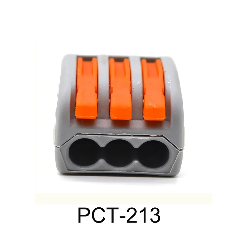 Fiação do Conector Block com Lever Universal Compact Fio Condutor Terminal 2500 Pcs Pct-213 3 Pin