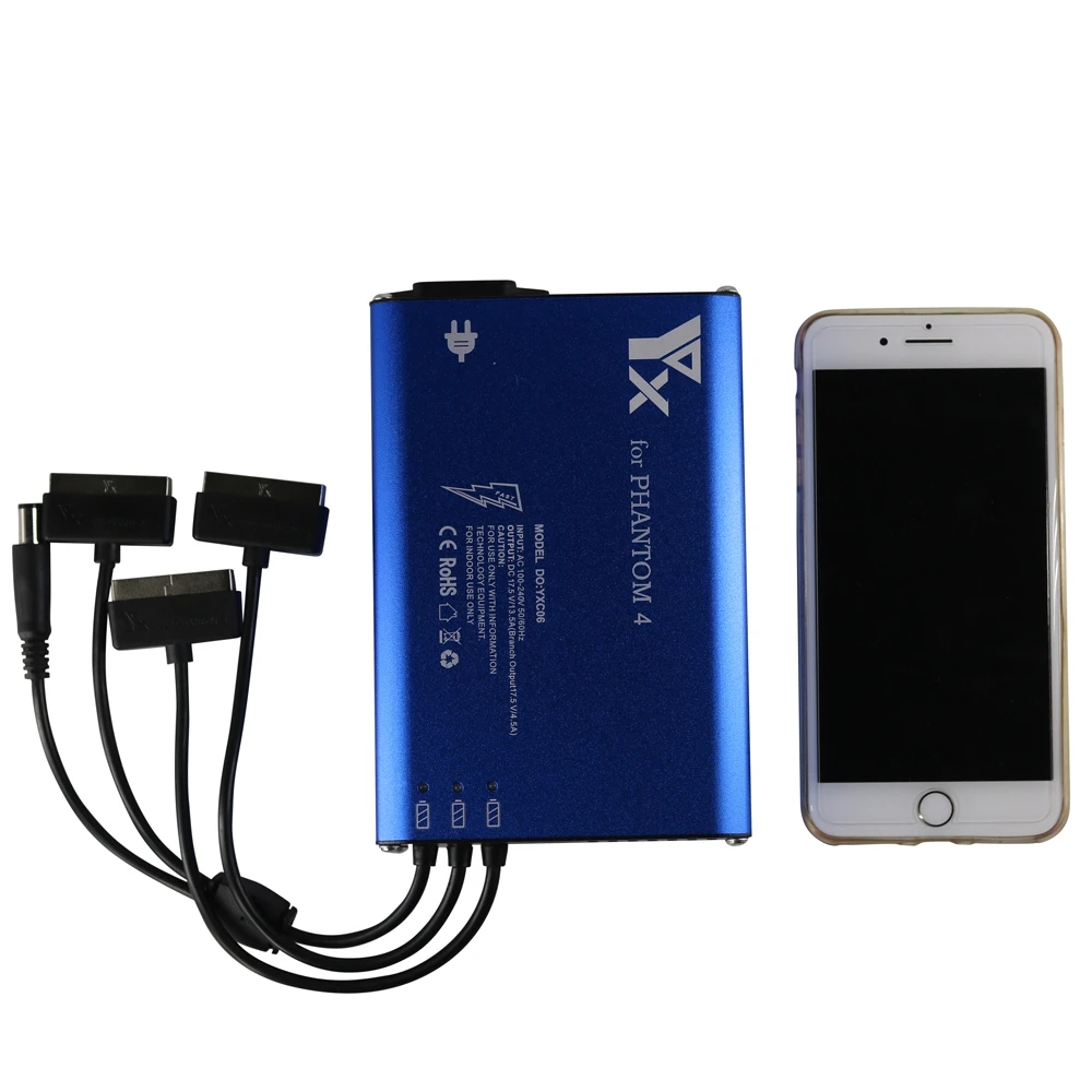 Inteligente para Dji - + - Fantasma 4a Drones Bateria Controle Remoto Carregador Inteligente Carregamento Rápido Mesmo Tempo Hub Peças 4in1 4 - 4pro - Image 2