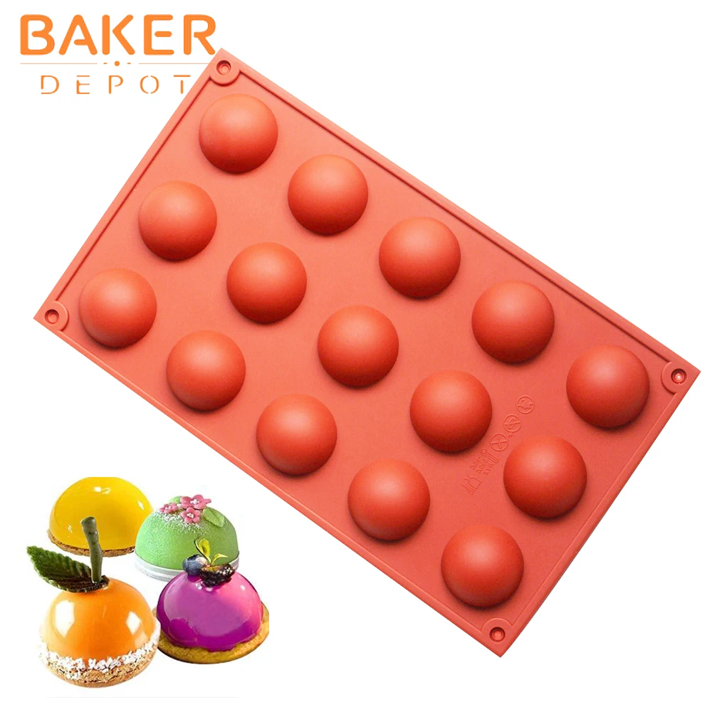 BAKER DEPOT dome силиконовый для тортов и мыла форма Круглый шоколадные конфеты помадка