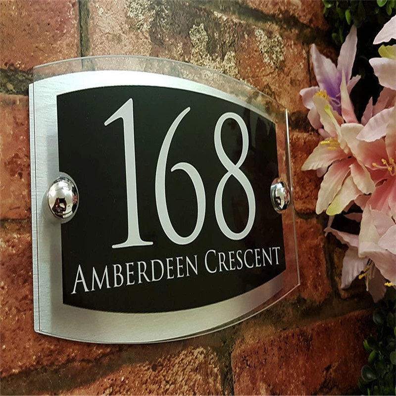 Contemporary House Sign Plaque Door Numbers 1-999 Personalised Name Plate Contemporary House Sign Plaque Door Numbers 1-999 Personalised Name Plate