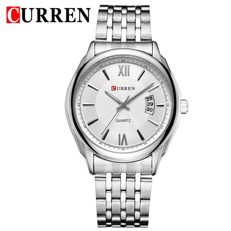 

CURREN Mens Watches Top Brand Luxury Stainless Steel Analog Display Date Men's Quartz Watch Men Casual Watch relogio masculino