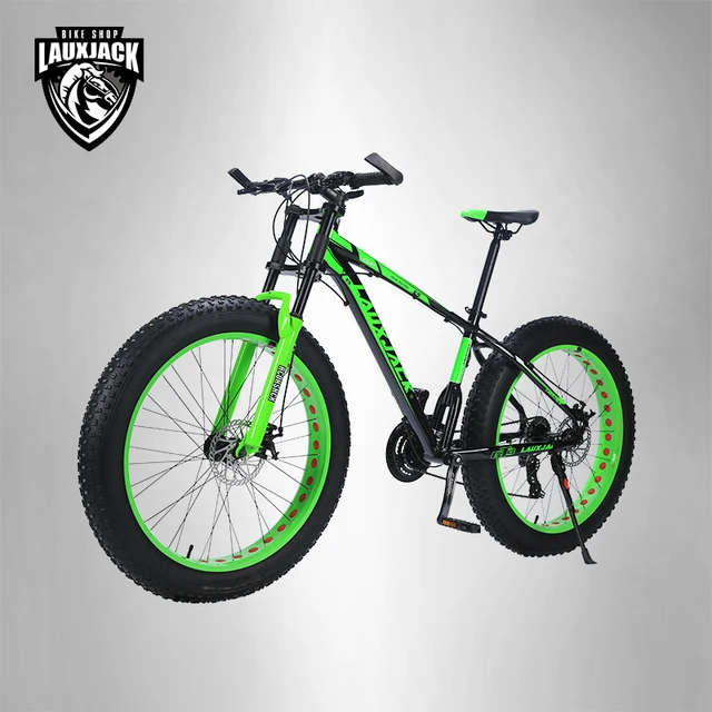 LAUXJACK горный велосипед алюминиевая рама 24 Скорость Shimano механические тормоза 26 "x4.0 колеса длинные вилка FatBike