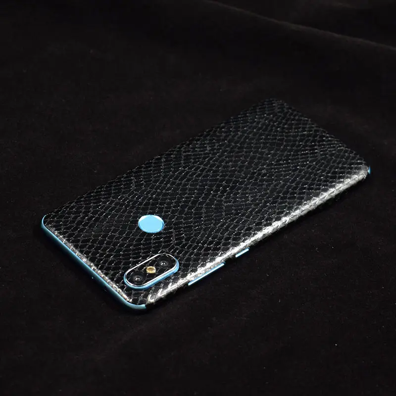 Phone Back Cover Film For Xiami Mi A2 6X LeatherCarbon Fiber Wood Skins Protective Paste Stickers For Xiaomi A2  MiA2 6X 5 (6)