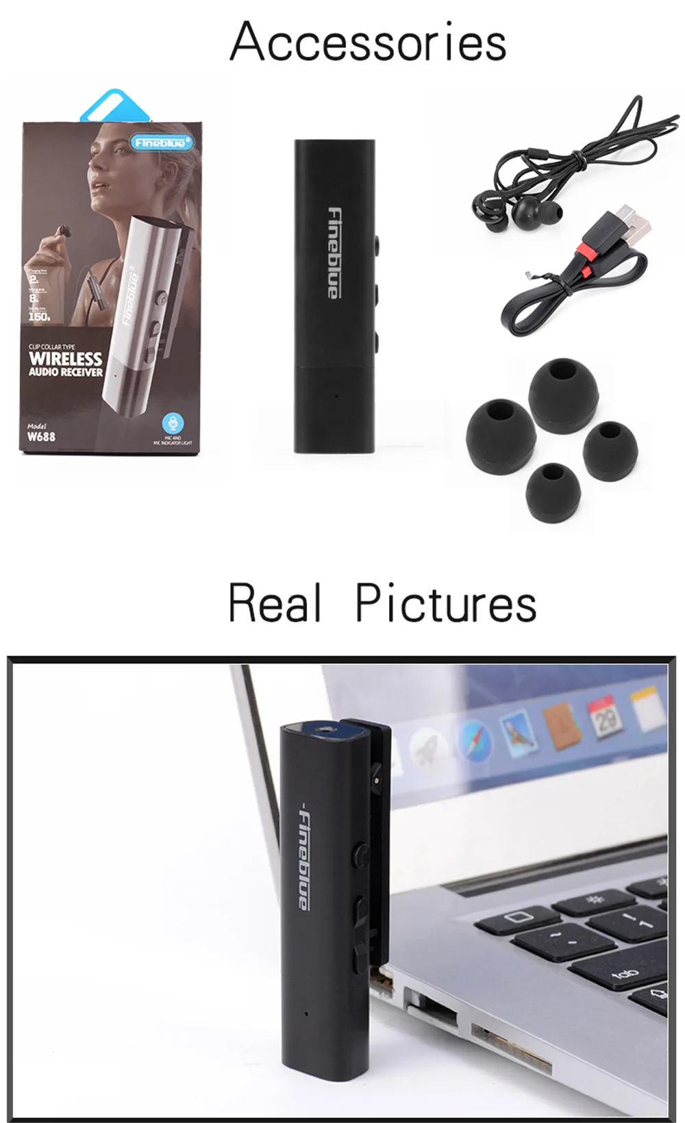 Fineblue w688 portable 4.1 bluetooth headset Sports bluetooth headset Bluetooth Earphone Wireless Handsfree Earbuds Headset (17)