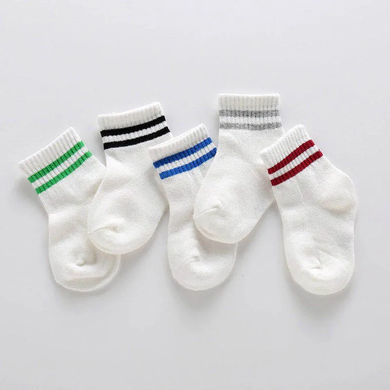 5 пара/лот, хлопковые носки для мальчиков и девочек, полосатые носки с милым рисунком для малышей на осень и весну, детские носки для малышей, От 1 до 10 лет, подарок - Цвет: as photo
