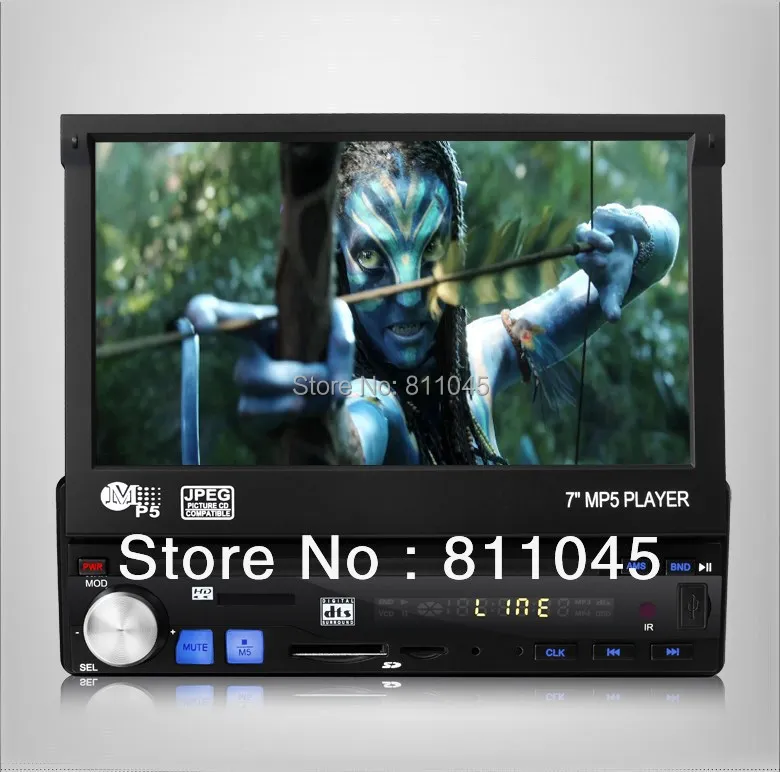 

2015 NEW 12V 1 Din Car mp4 mp5 Player Stereo Video FM Car Audio Radio screen 7'' TFT screen HD Retractable Support rear camera