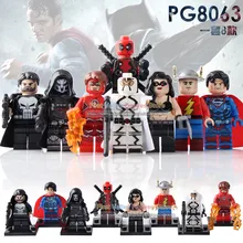 DR. TONG 80 шт./лот Супер герои Marvel Мстители Дэдпул Супермен Красный флэш Каратель Лаура строительные блоки детские игрушки PG8063