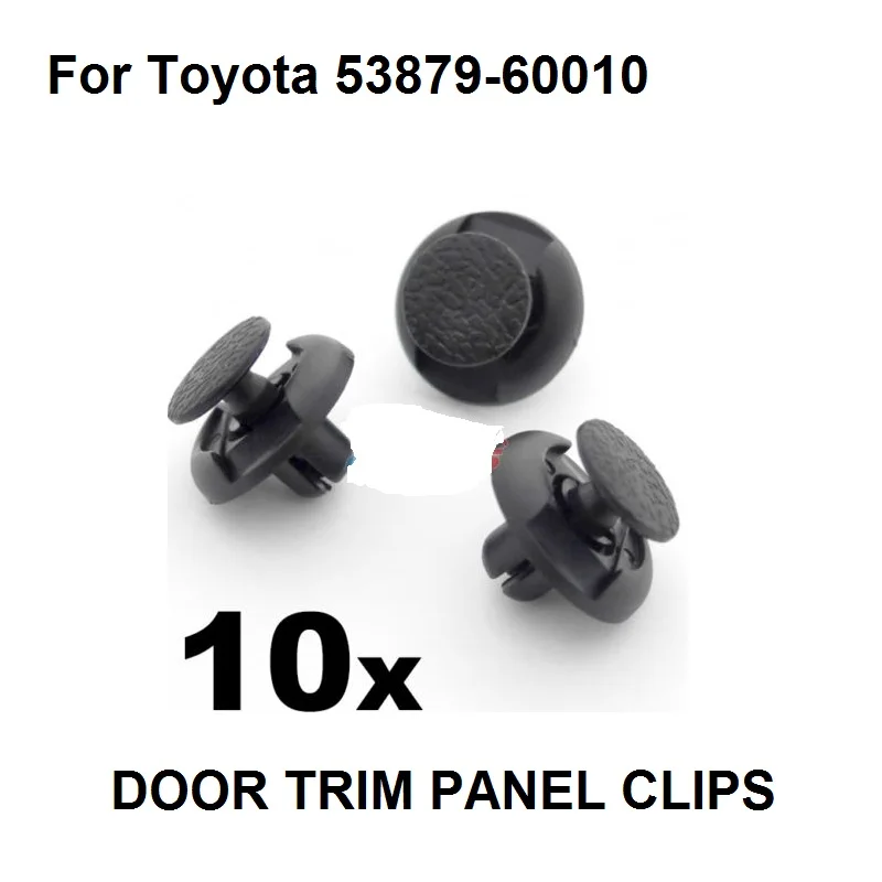 

X10 Клипсы-7 мм пластиковые зажимы для отделки-некоторые для Toyota RAV4 и для Land Cruiser Prado, арочные зажимы для колес, 53879-60010