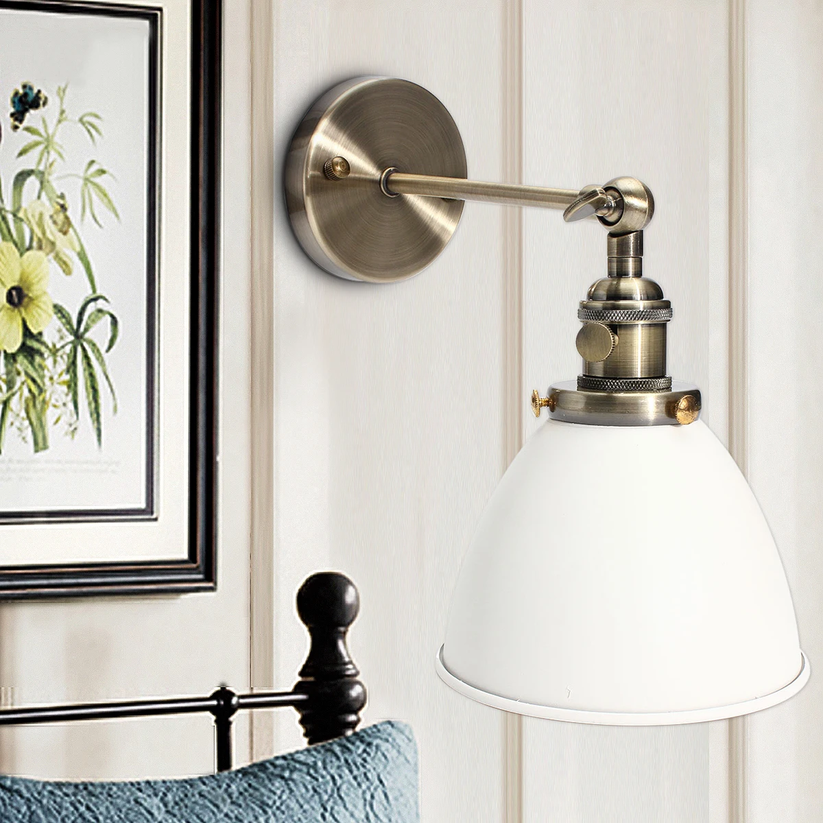 

E27 Retro Vintage Bowl Sconce Loft Cafe Edison Wall Light Bulb Lampshape Holder