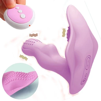 Wearable Butterfly Dildo Vibrator Adult Sex Toys for Women G Spot  Clitoris Stimulator  Wireless Remote Control Vibrator Panties 1