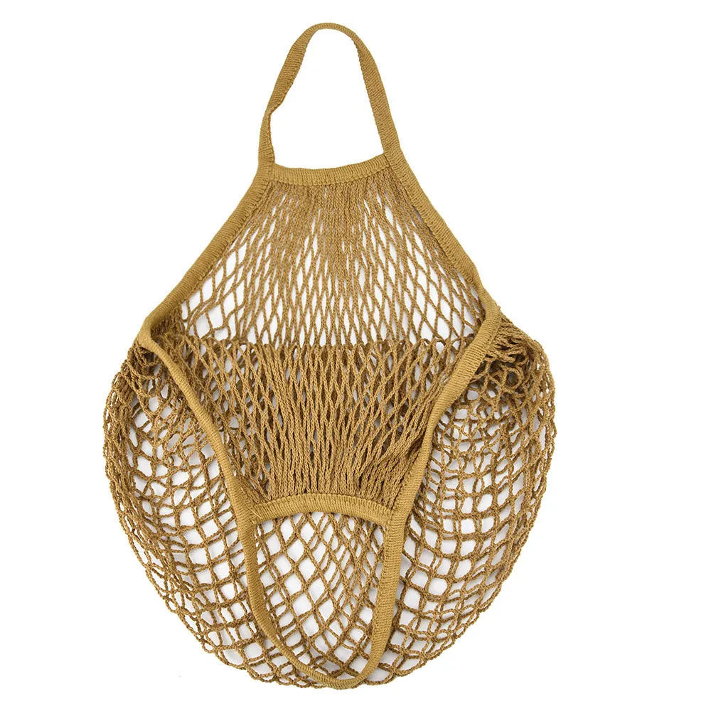 New Mesh Net Turtle Bag String Shopping Bag Reusable Fruit Storage Handbag Totes Women Shopping Mesh Bag Shopper Bag