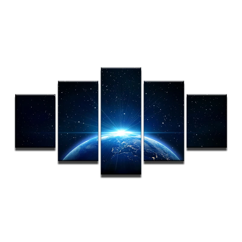 Картины на холсте Earth From Space 5 шт./компл. HD-Декорации для дома | Дом и сад