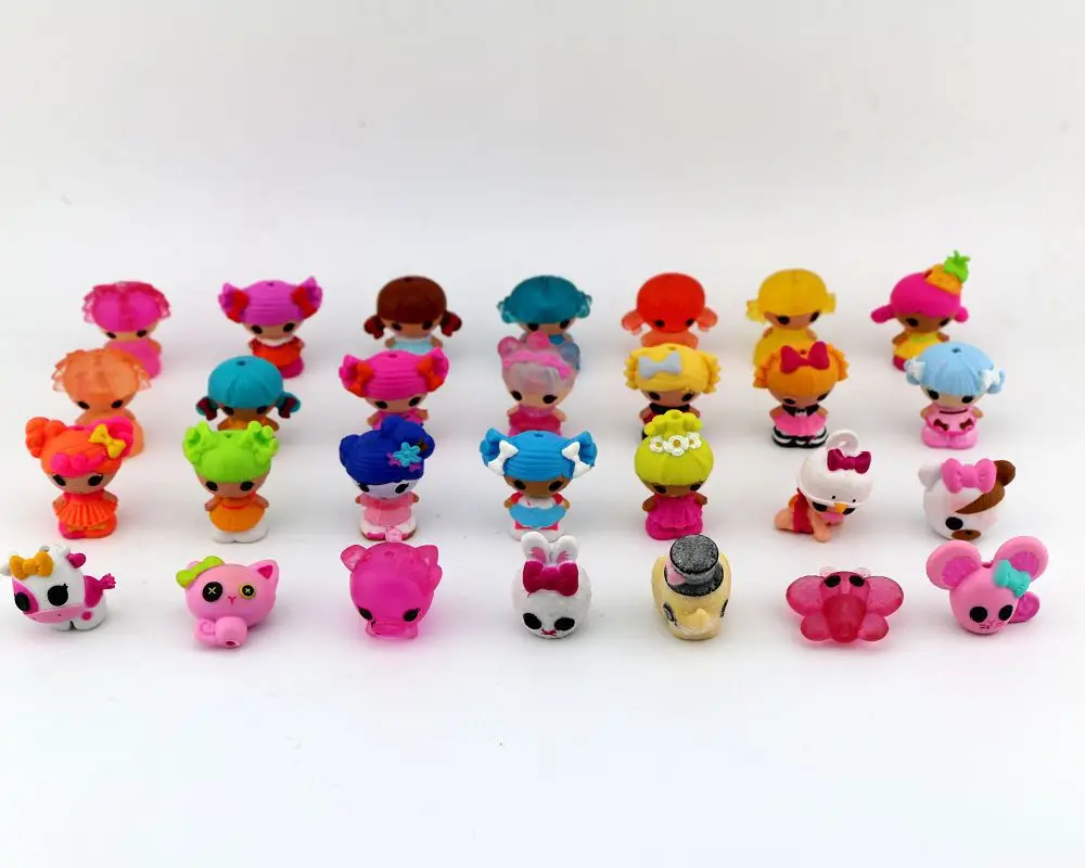 10pcs/set New 3cm MGA Mini Lalaloopsy Doll Bulk Button Eyes action