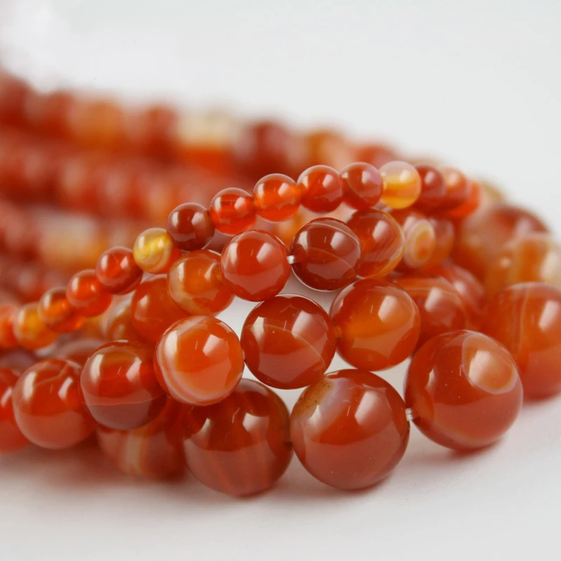 

Red Dyed Beads Round Carnelian Selectable 4 6 8 10 mm Natural Stone Spacer Beads 39cm For Jewelry Making Diy Bracelet Necklace