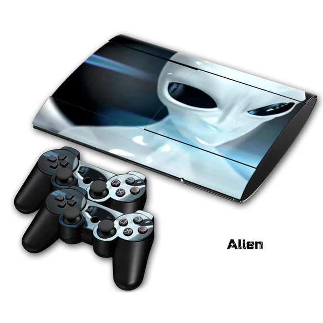 Cheap Alien Vinyl Skin Sticker For Sony PlayStation 3 Super Slim Console and Controller Skin 